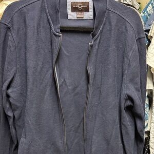 Black Brown 1826 Dark Blue Men's Casual Zip-Up Hoodie